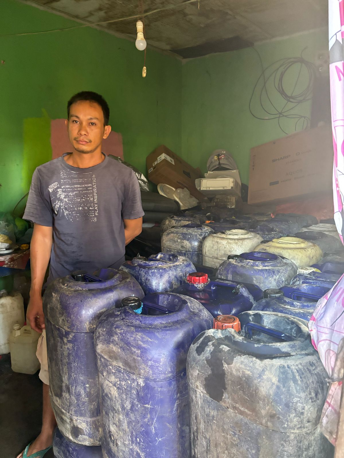 Tersangka dan barang bukti diamankan di Polres OKU. Foto: istimewa
