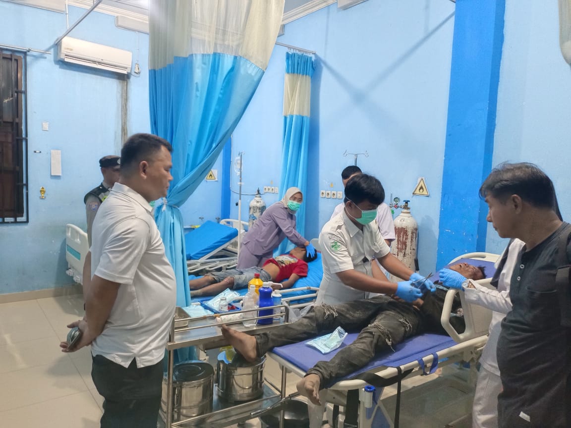 Pelaku saat dirawat di UGD RSUD Martapura. Foto: ist