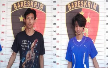 Dua dari tiga pelaku begal di OKU. Foto: Polres OKU