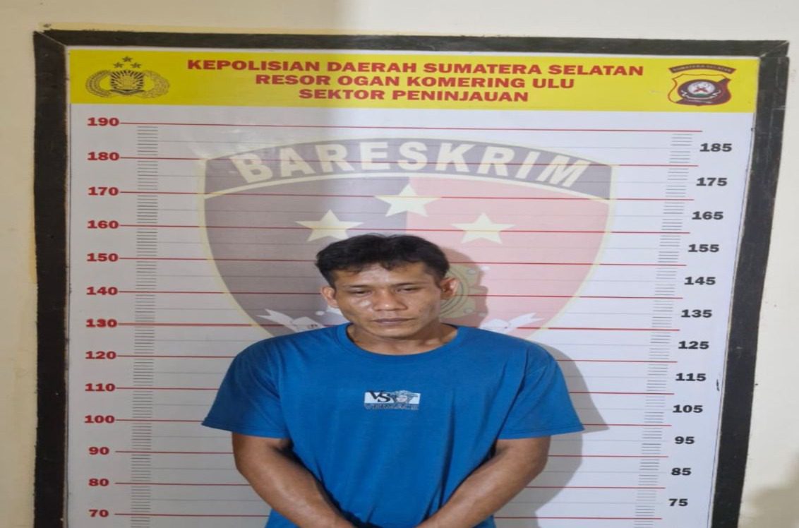 Tersangka diamankan di Polsek Peninjauan. Foto: Reskrim Polsek Peninjauan