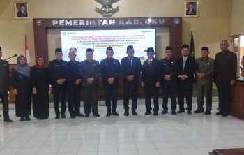 IMG_20250915_144234 Pelantikan empatnpejabat di Pemkab OKkU, Senin (15/9/2025). Foto: Cahayanusantara