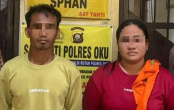 Pasutri pelaku penggelapan diamankan di Polres OKU. Foto: istimewa