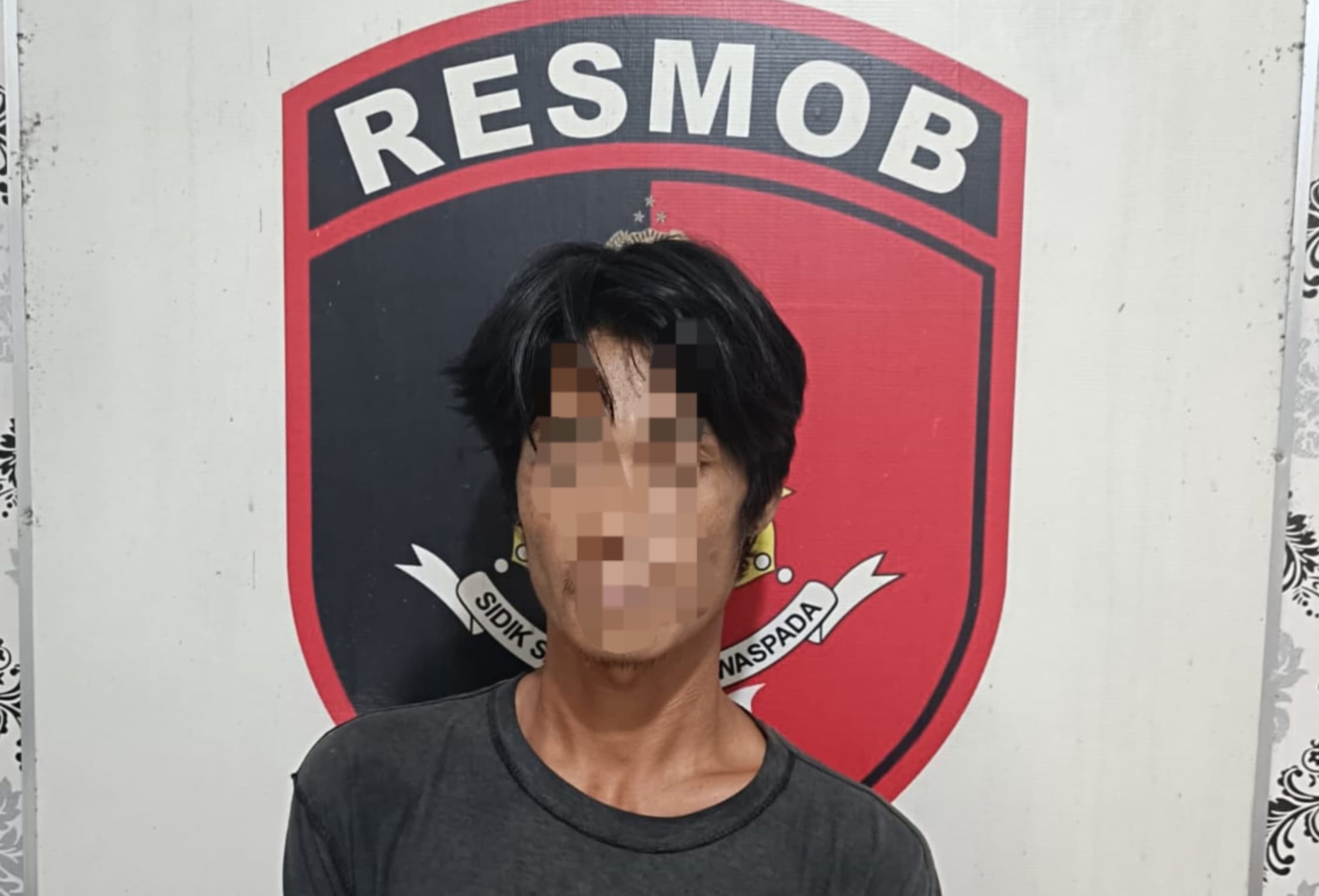 Pelaku diamankan di Polsek Semidang Aji. Foto: istimewa