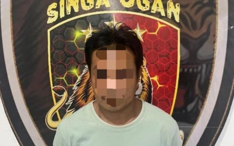 Tersangka diamankan di Polres OKU. Foto: istimewa